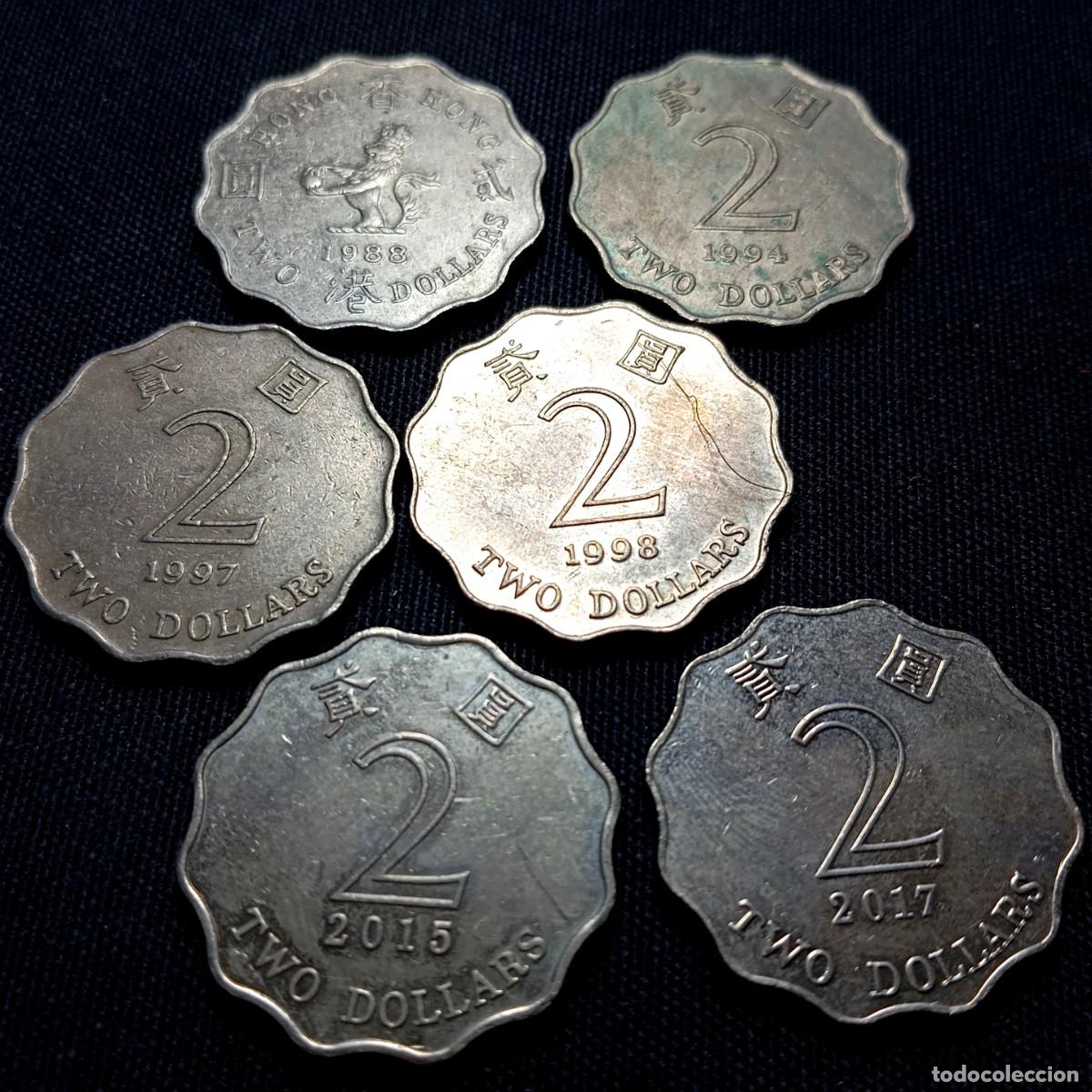 Monedas antiguas de Asia: ⚜️ K02 089. Hong Kong. Lote de 6 monedas diferentes. 51 g