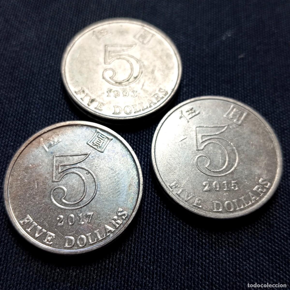 Monedas antiguas de Asia: ⚜️ # K02 088. Hong Kong. Lote de 3 monedas diferentes. 41 g