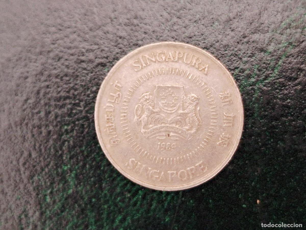 Monedas antiguas de Asia: MONEDA SINGAPUR 10 CENTIMOS 1989 M_3