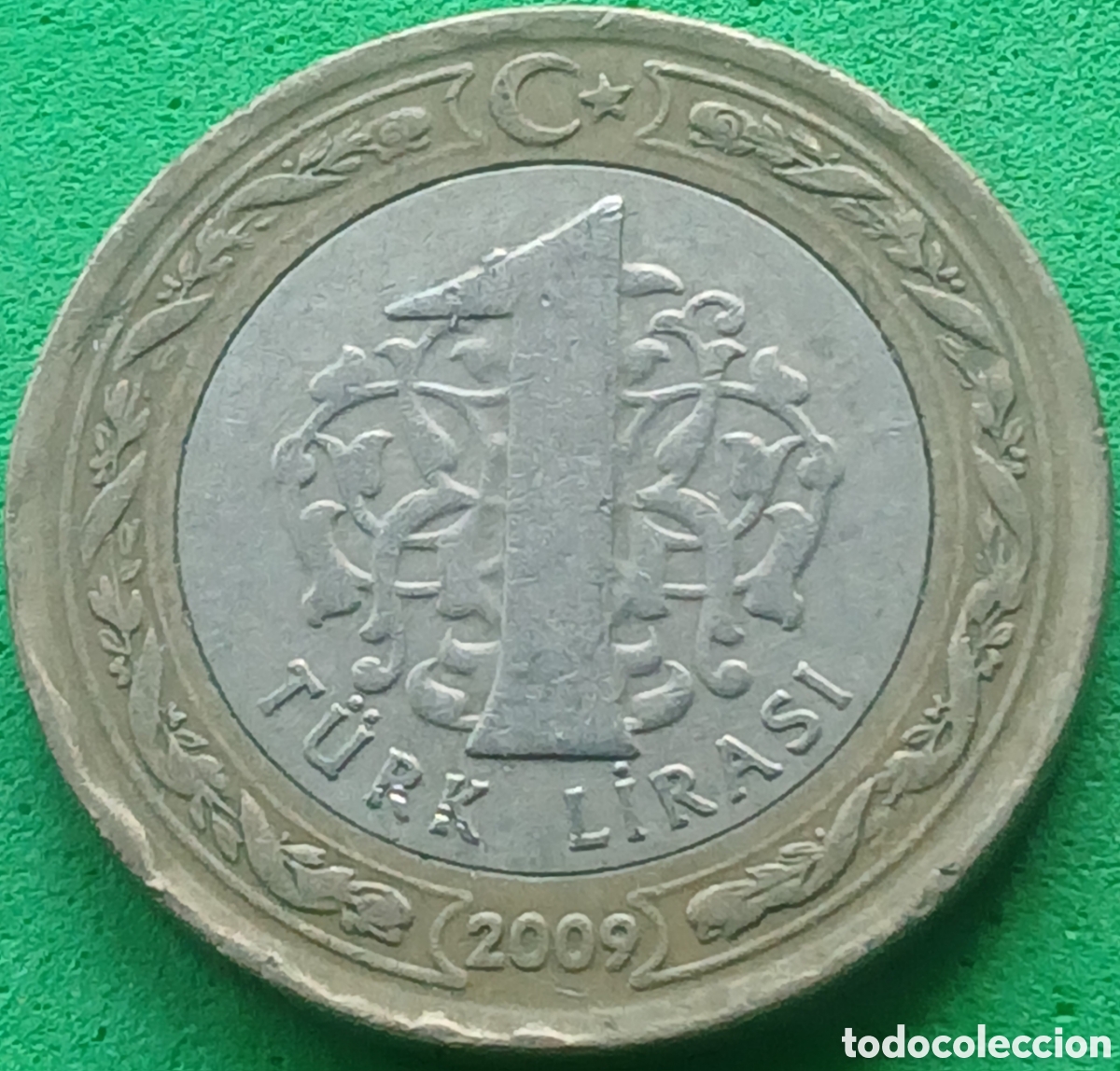 Monedas antiguas de Asia: Turqu&iacute;a 1 lira 2009 km#1244