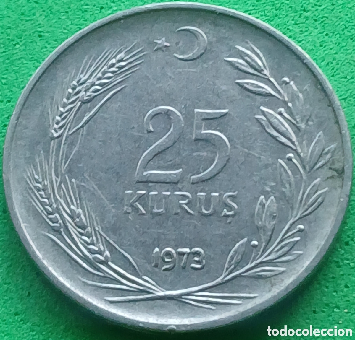 Monedas antiguas de Asia: Turqu&iacute;a 25 kurus 1973 km#892.3