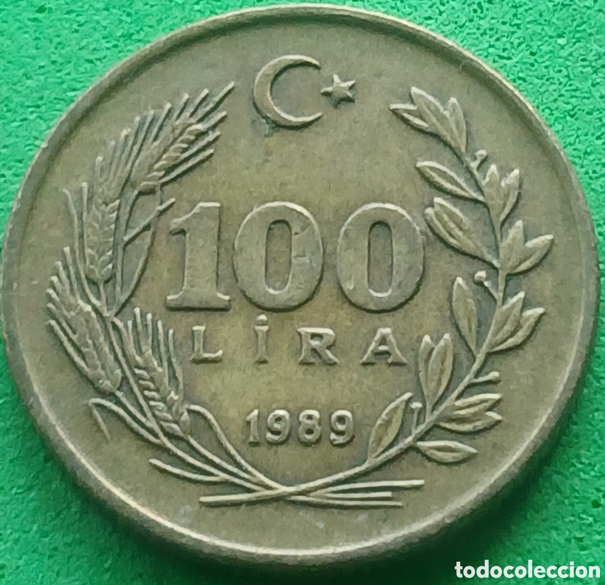 Monedas antiguas de Asia: Turqu&iacute;a 100 liras 1989 km#988