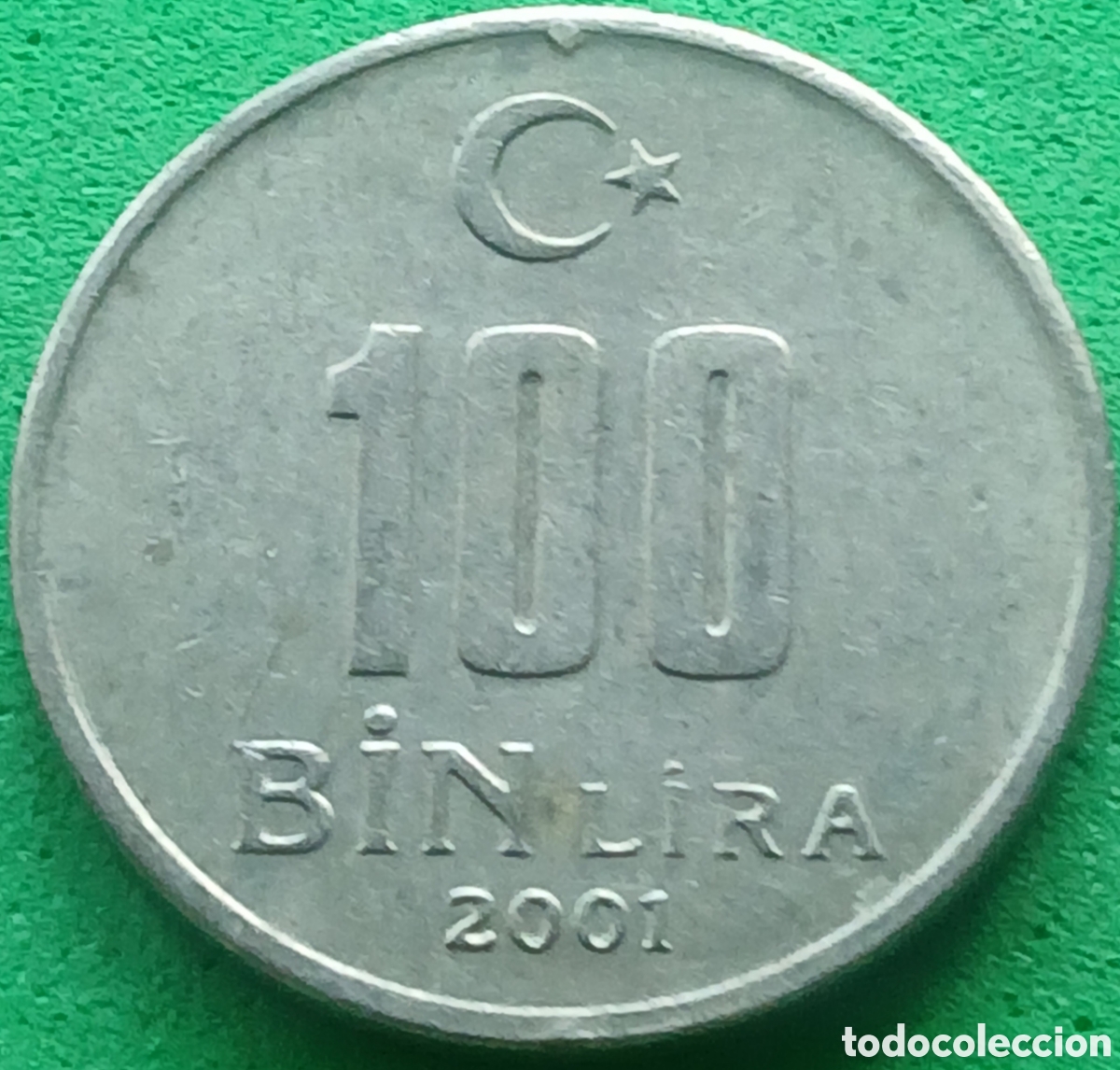 Monedas antiguas de Asia: Turqu&iacute;a 100.000 liras 2001 km#1106