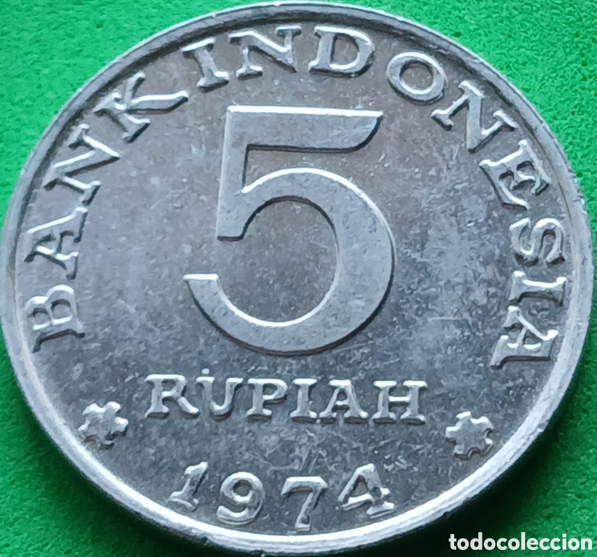 Monedas antiguas de Asia: Indonesia 5 rupias 1974 km#37 FAO