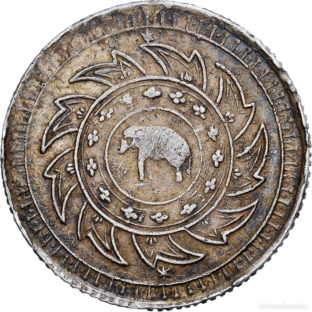 Monedas antiguas de Asia: [#139484] Tailandia, Rama V, 1 Salung, 1869, Plata, MBC