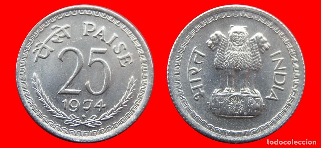 Monedas antiguas de Asia: 25 PAISE 1974 INDIA-143594