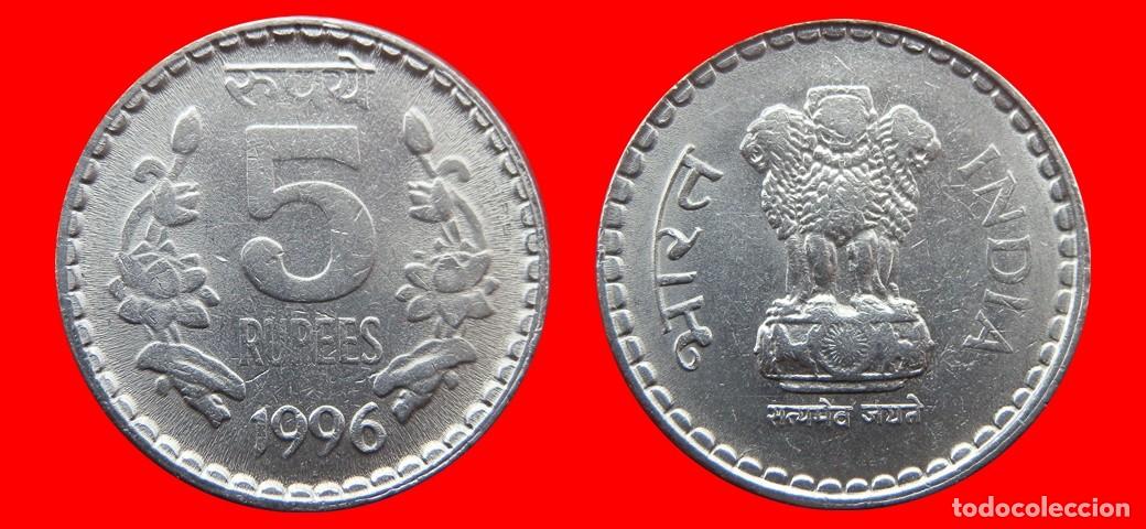 Monedas antiguas de Asia: 5 RUPIAS 1996 INDIA-143598