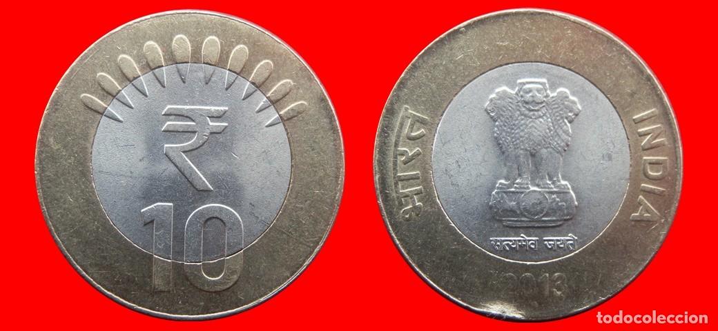 Monedas antiguas de Asia: 10 RUPIAS 2013 INDIA-143606