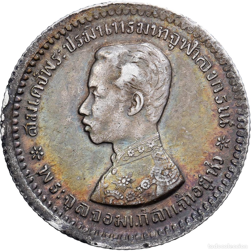 Monedas antiguas de Asia: [#139481] Tailandia, Rama V, 1 Salung, (1876-1900), Plata, MBC