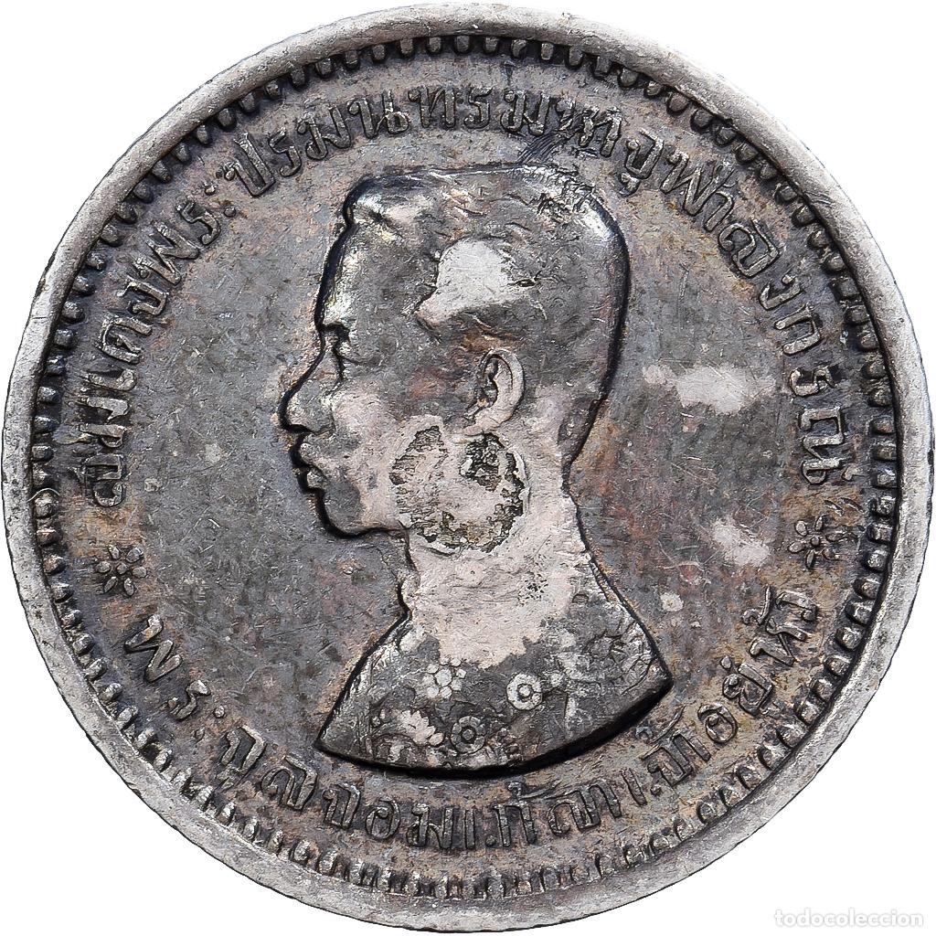 Monedas antiguas de Asia: [#139485] Tailandia, Rama V, 1 Salung, (1876-1900), Plata, MBC