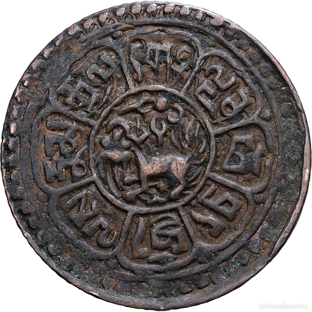 Monedas antiguas de Asia: [#139490] T&iacute;bet, 1 Sho, 1918-1928, Cobre, BC+