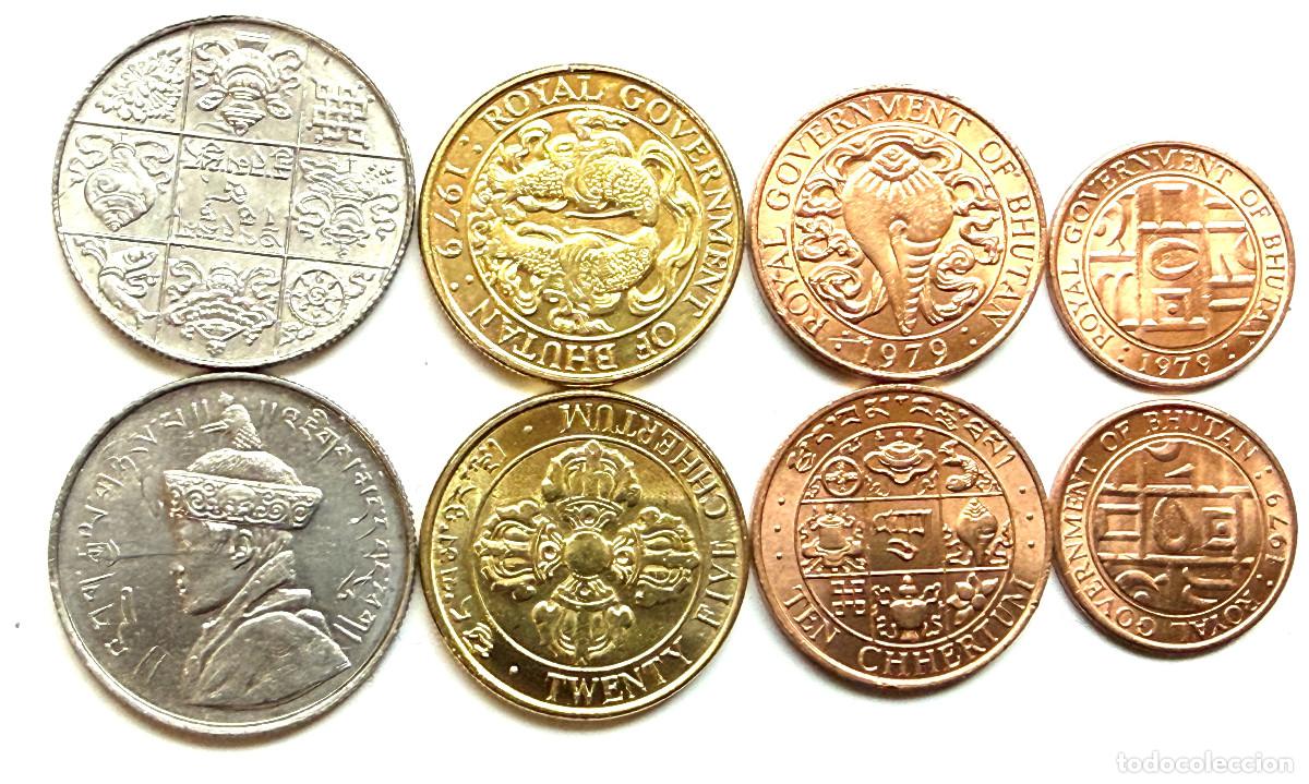 Monedas antiguas de Asia: BUTAN serie 4 monedas 1979 - Bhutan