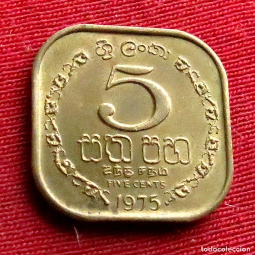 Monedas antiguas de Asia: Sri Lanka 5 cents 1975