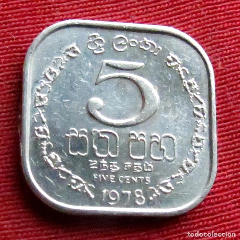 Monedas antiguas de Asia: Sri Lanka 5 cents 1978