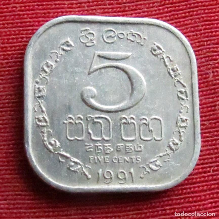 Monedas antiguas de Asia: Sri Lanka 5 cents 1991