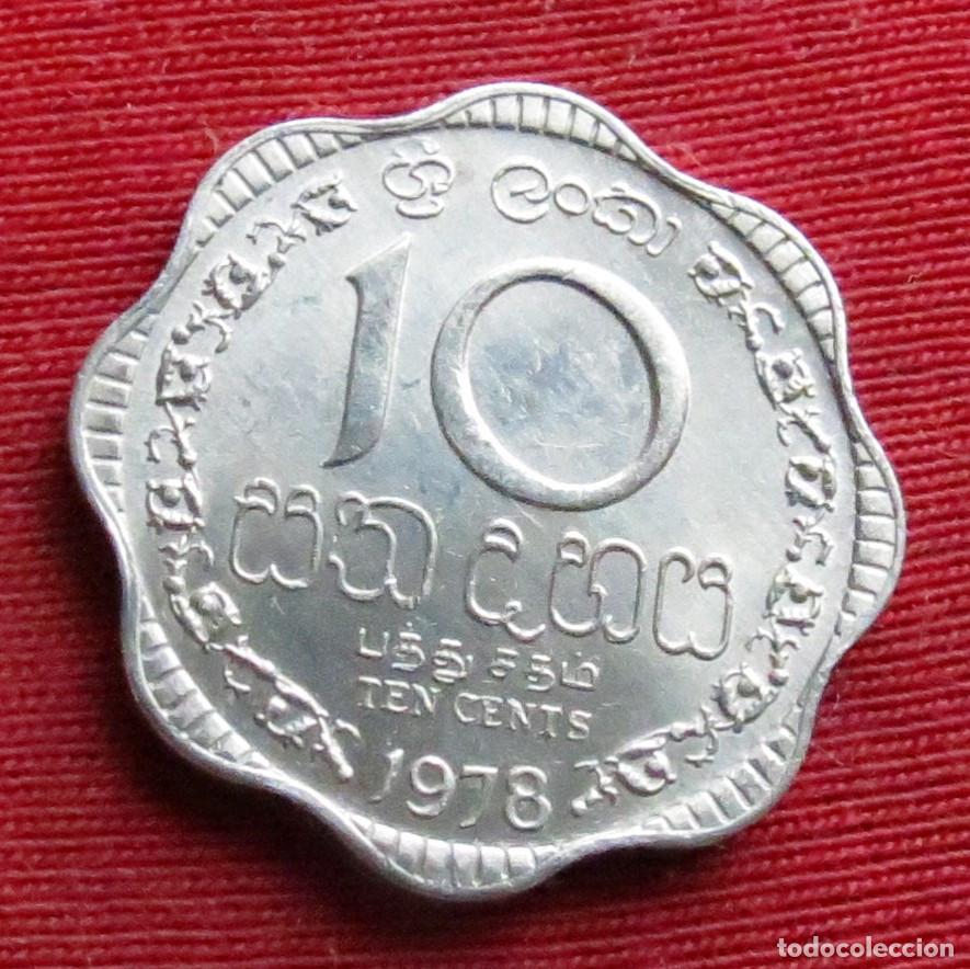 Monedas antiguas de Asia: Sri Lanka 10 cents 1978