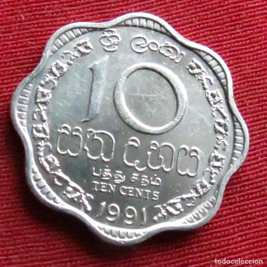 Monedas antiguas de Asia: Sri Lanka 10 cents 1991