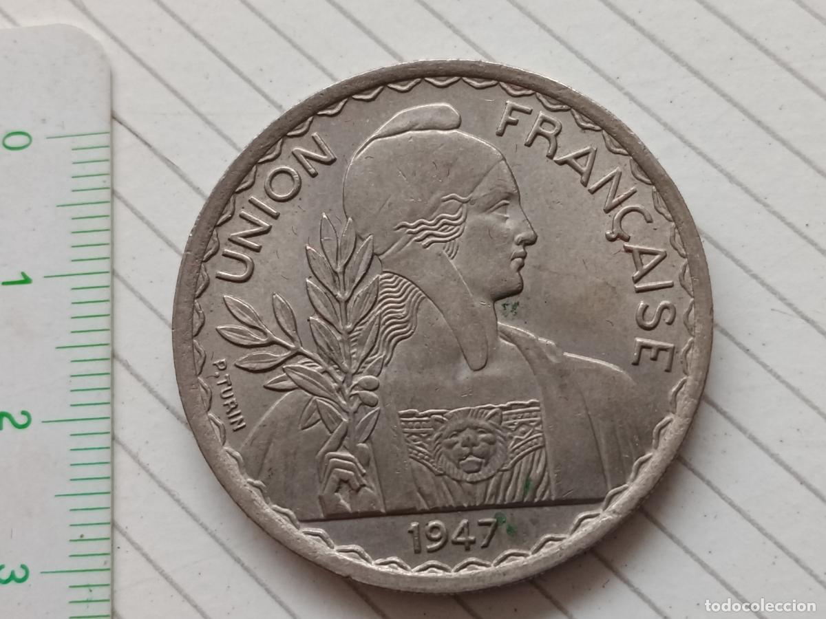 Monedas antiguas de Asia: 1 Piastre / Piastra. Indochina francesa, 1947