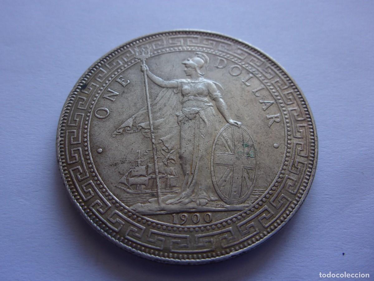 Monedas antiguas de Asia: Gran Breta&ntilde;a Bombay British Trade dollar de plata 1900 B 6dz28