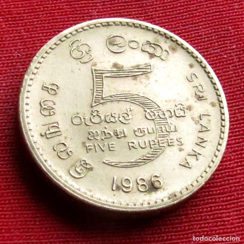 Monedas antiguas de Asia: Sri Lanka 5 rupees 1986