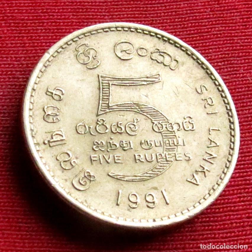 Monedas antiguas de Asia: Sri Lanka 5 rupees 1991