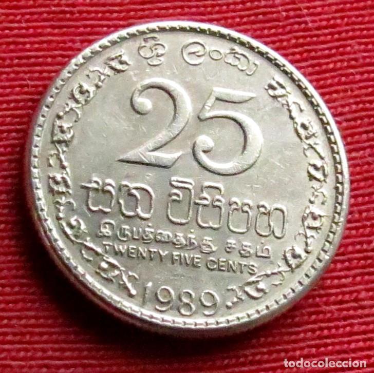 Monedas antiguas de Asia: Sri Lanka 25 cents 1989