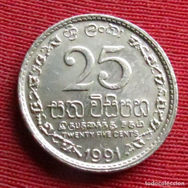 Monedas antiguas de Asia: Sri Lanka 25 cents 1991