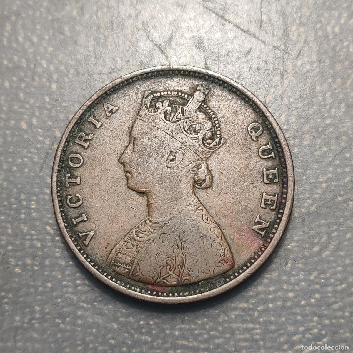 Monedas antiguas de Asia: INDIA BRITISH INDIA BRITANICA VICTORIA 1/2 ANNA HALF ANNA 1862