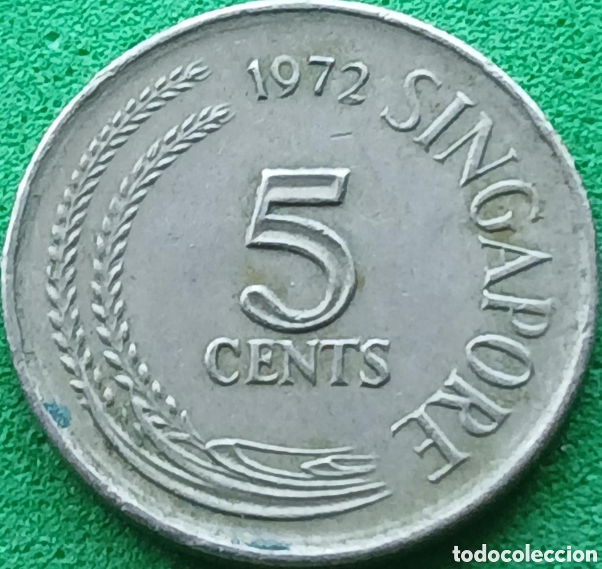 Monedas antiguas de Asia: Singapur 5 cents 1972 km#2
