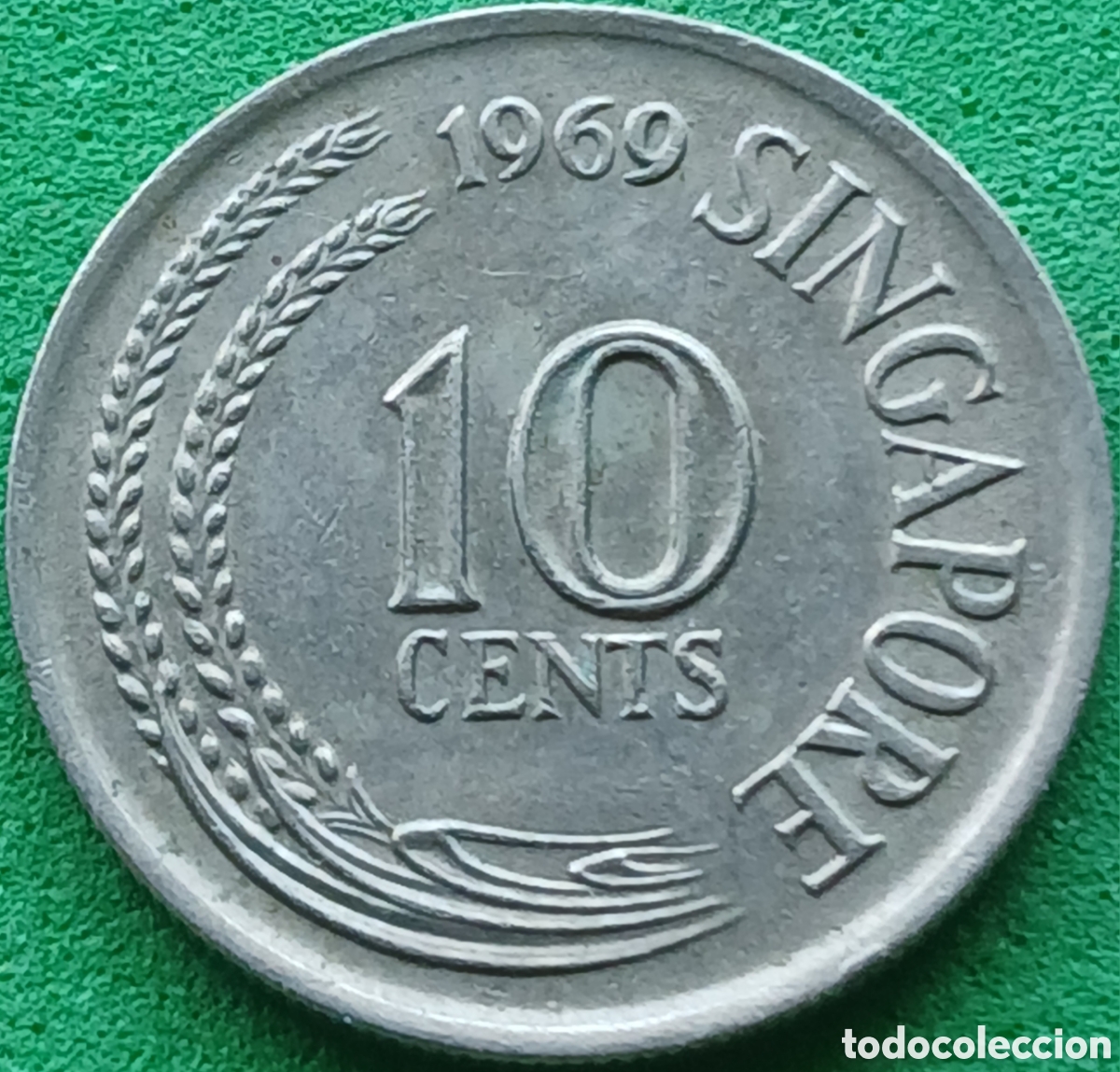 Monedas antiguas de Asia: Singapur 10 cents 1969 km#3