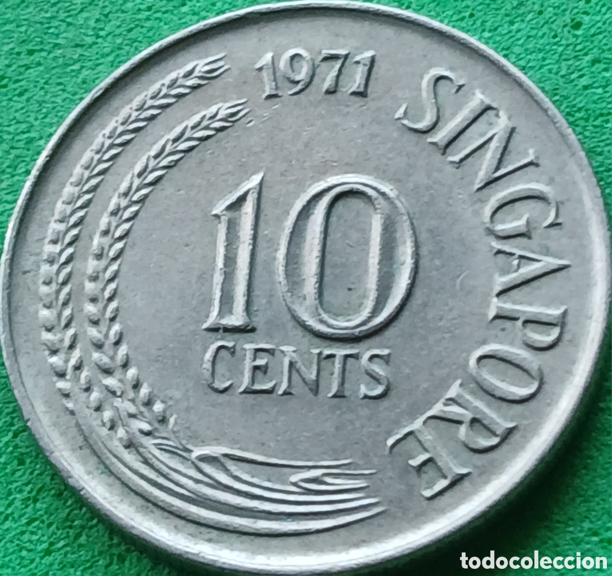 Monedas antiguas de Asia: Singapur 10 cents 1971 km#3