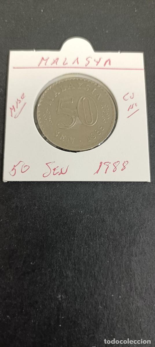 Monedas antiguas de Asia: MALASYA(MALASIA) 50 SEN 1988 MBC KM=5.3 (CUPRONIQUEL)