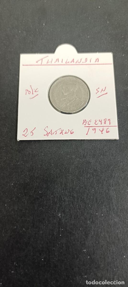Monedas antiguas de Asia: THAILANDIA 25 SATANG 1946(BE2489)BC KM=70 (ESTA&Ntilde;O)