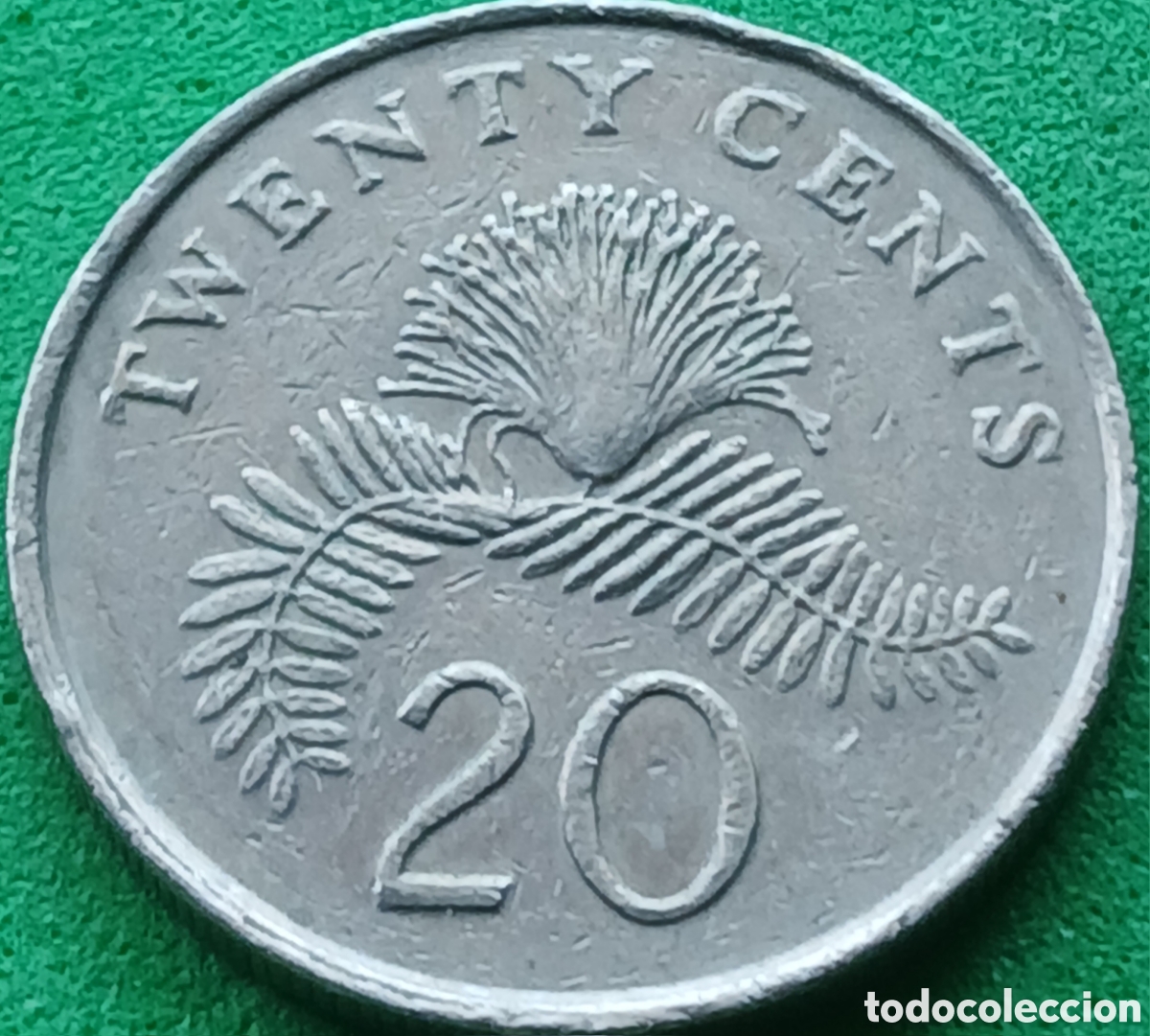 Monedas antiguas de Asia: Singapur 20 cents 1991 km#52
