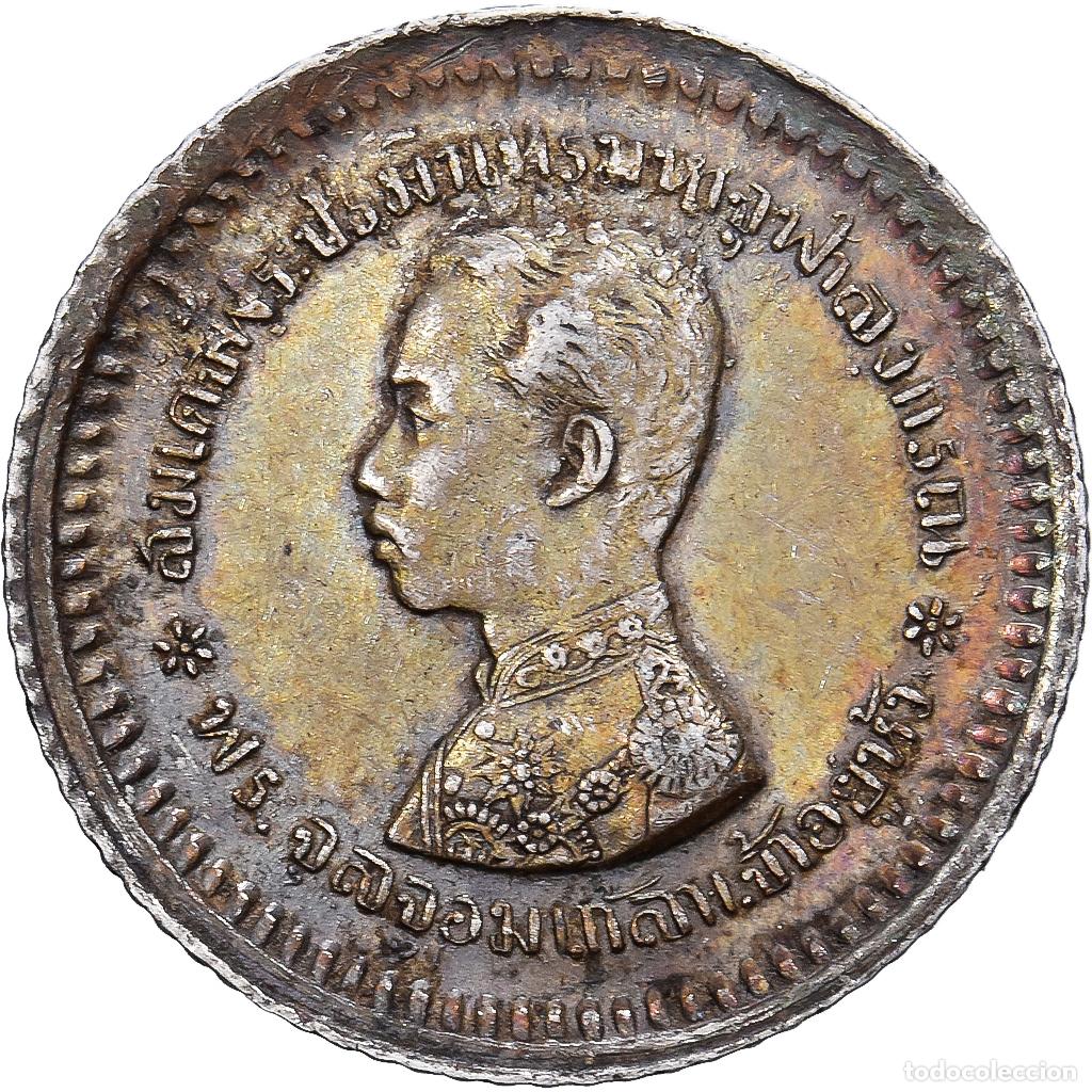 Monedas antiguas de Asia: [#139476] Tailandia, Rama V, Fuang, 1/8 Baht, 1902-1908, Plata, MBC