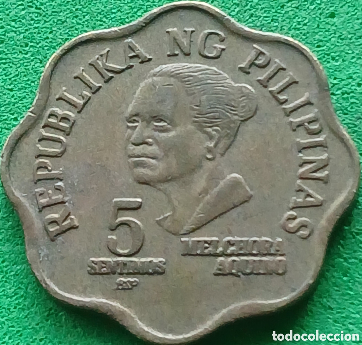 Monedas antiguas de Asia: Filipinas 5 centimos 1982 km#225 BSP - Manila, Filipinas
