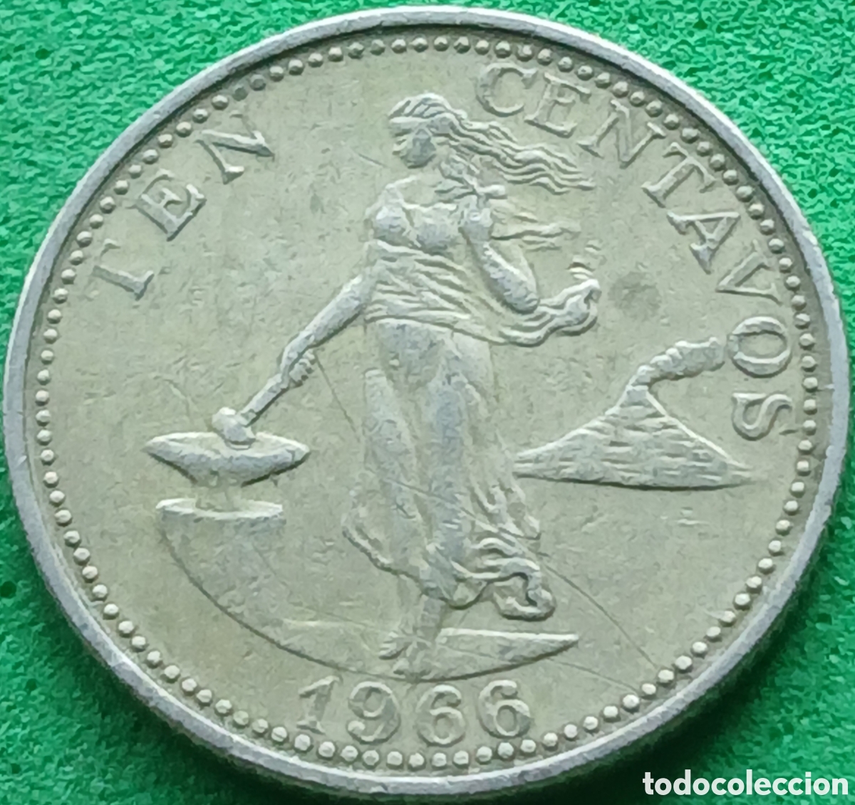 Monedas antiguas de Asia: Filipinas ten centavos 1966 km#188