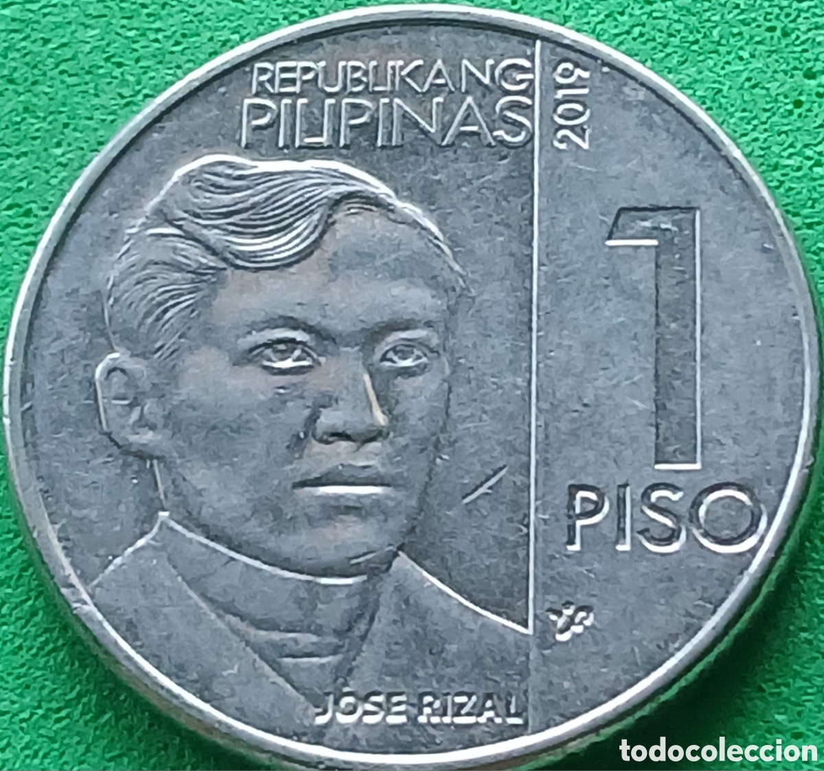 Monedas antiguas de Asia: Filipinas 1 piso 2019 km#300 marca de ceca de &rdquo;JOSE RIZAL &rdquo;