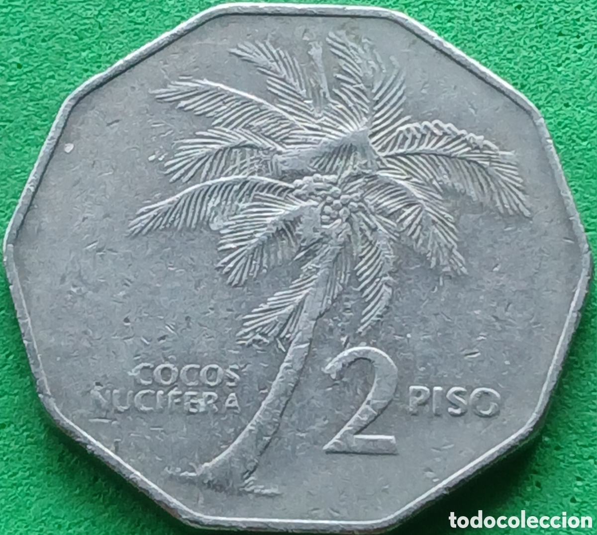 Monedas antiguas de Asia: Filipinas 2 pesos 1987 km#244 ESCASA