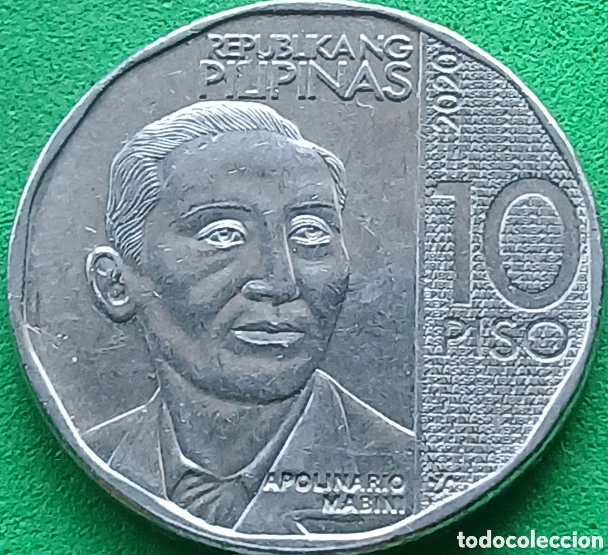 Monedas antiguas de Asia: Filipinas 10 pesos 2020 km#303 poco com&uacute;n