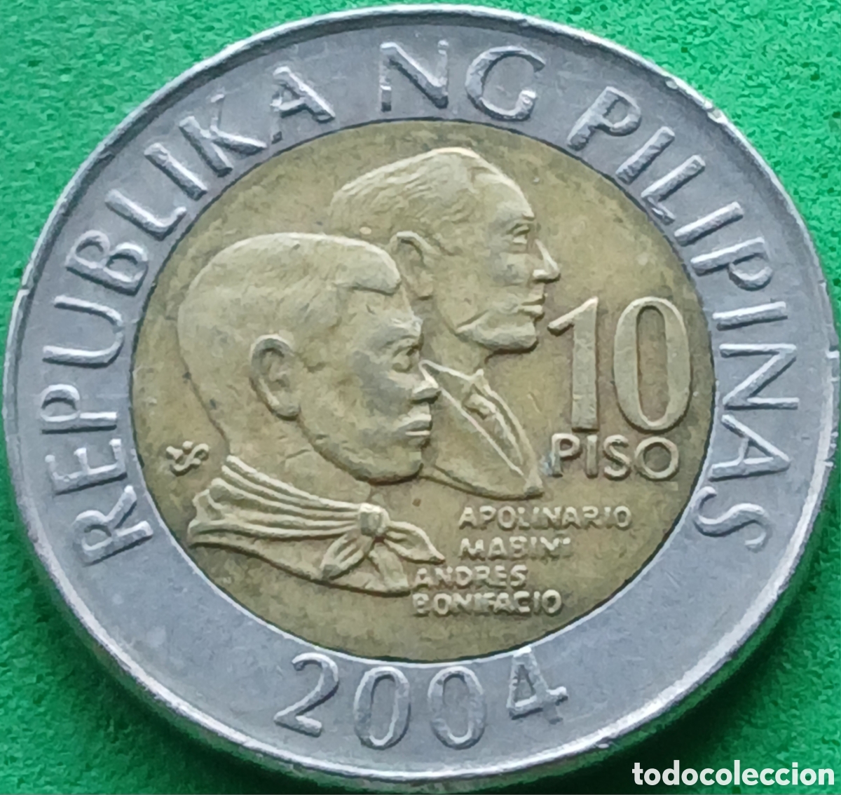 Monedas antiguas de Asia: Filipinas 10 pesos 2004 km#278