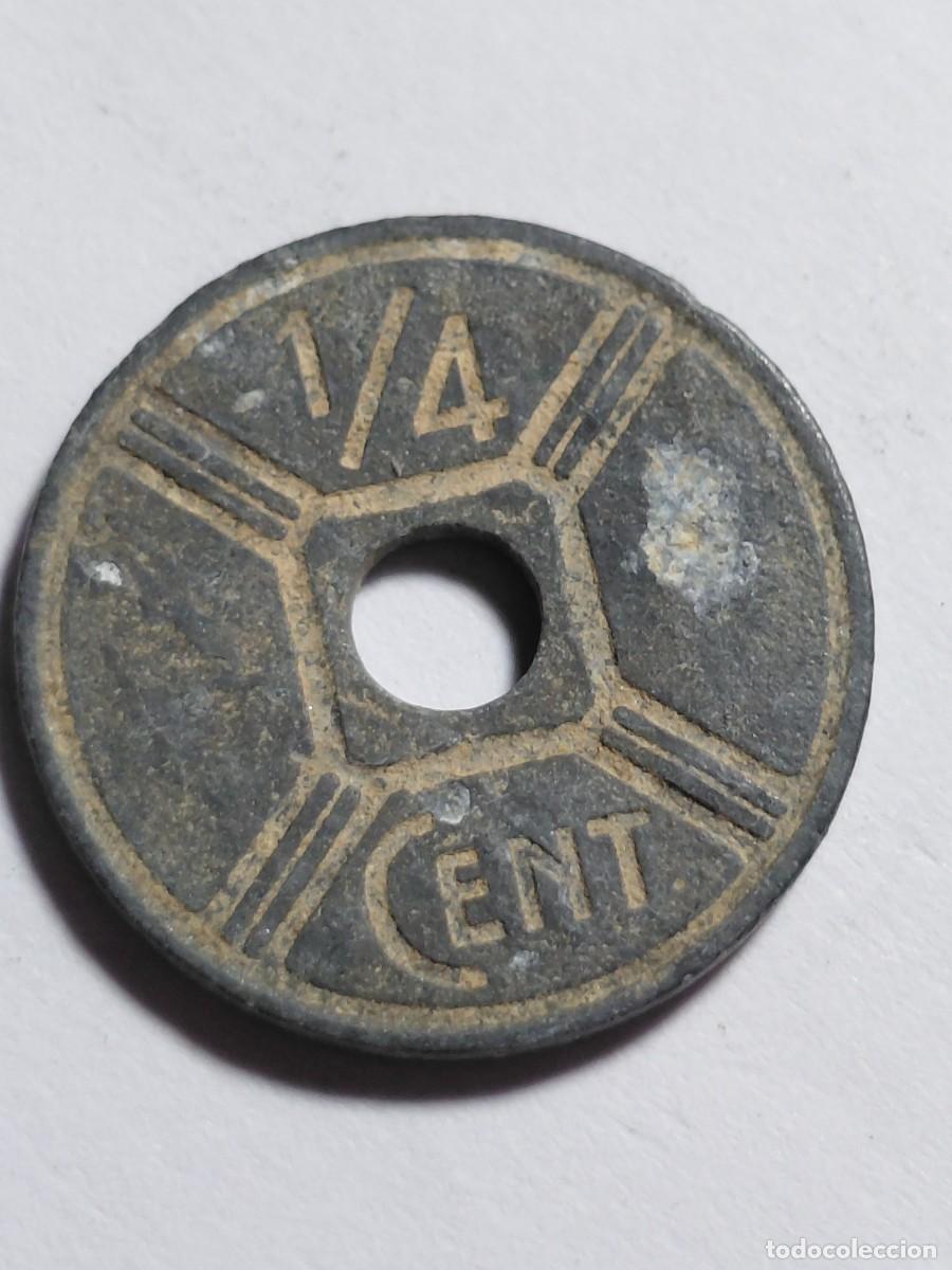 Monedas antiguas de Asia: INDOCHONA FRANCESA - 1/4 CENT 1942 KM25 - RARA