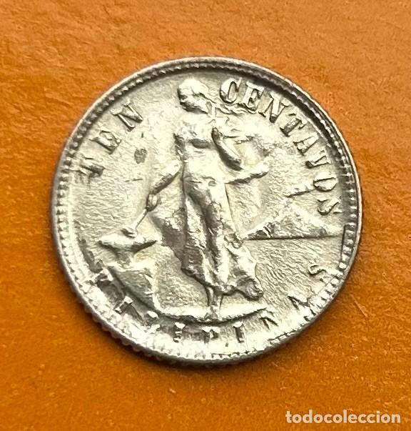 Monedas antiguas de Asia: FILIPINAS - 10 CENTAVOS 1945 PLATA - BC