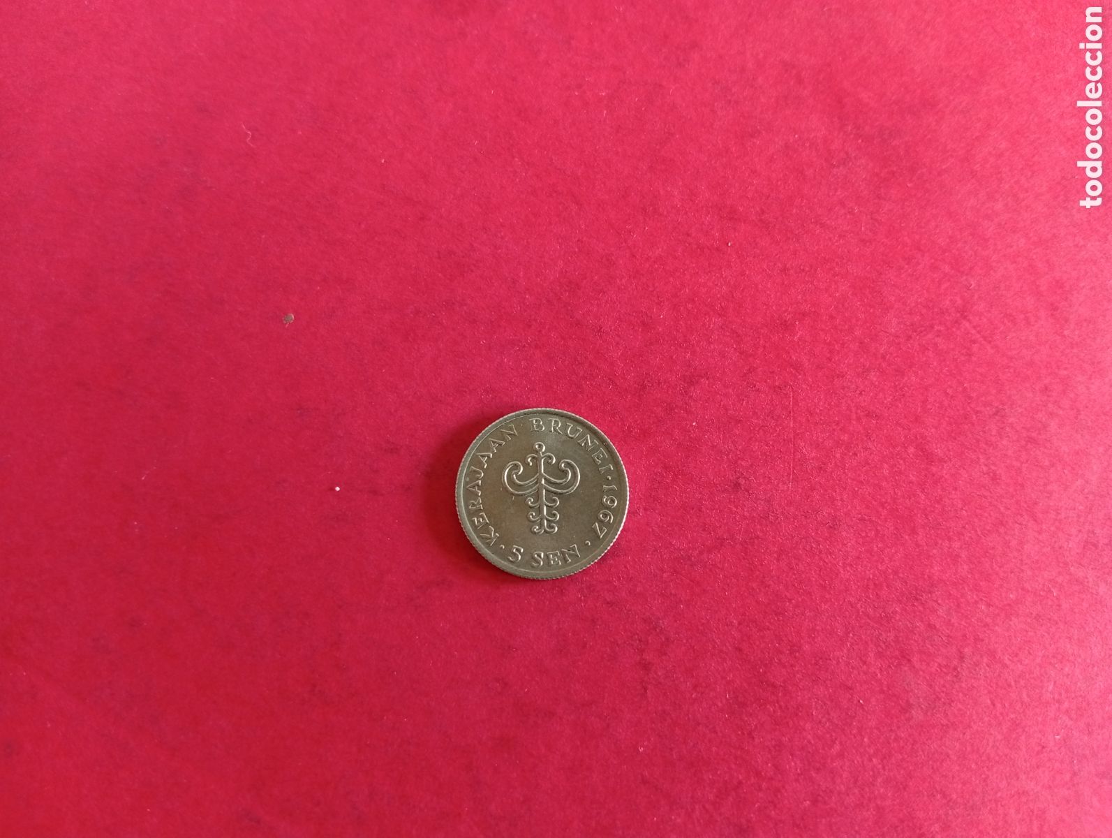 Monedas antiguas de Asia: 5 sen de Brun&eacute;i 1967