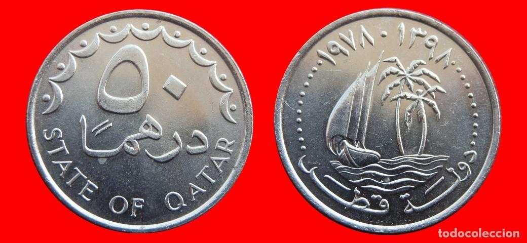 Monedas antiguas de Asia: 50 DIRHAMS 1978 QATAR-143986