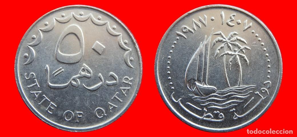 Monedas antiguas de Asia: 50 DIRHAMS 1987 QATAR-143988