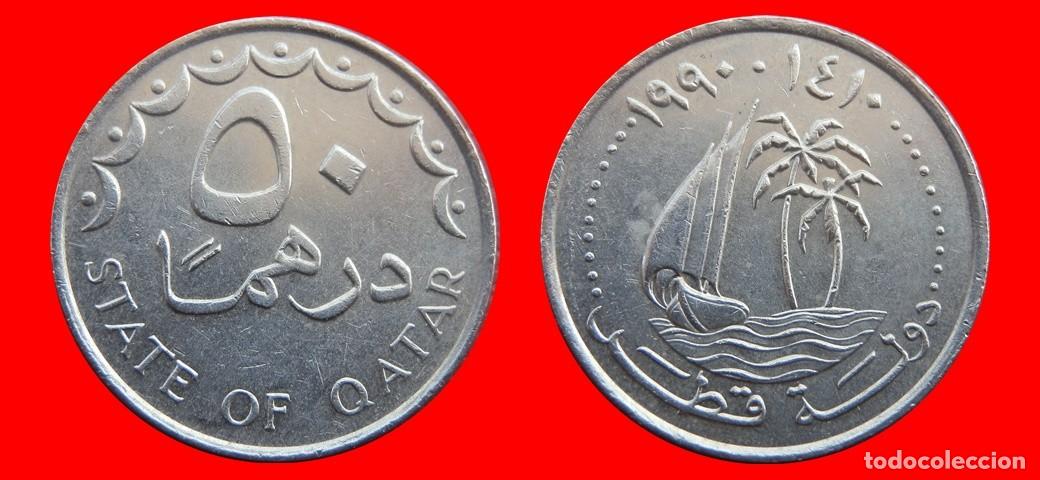 Monedas antiguas de Asia: 50 DIRHAMS 1990 QATAR-143989
