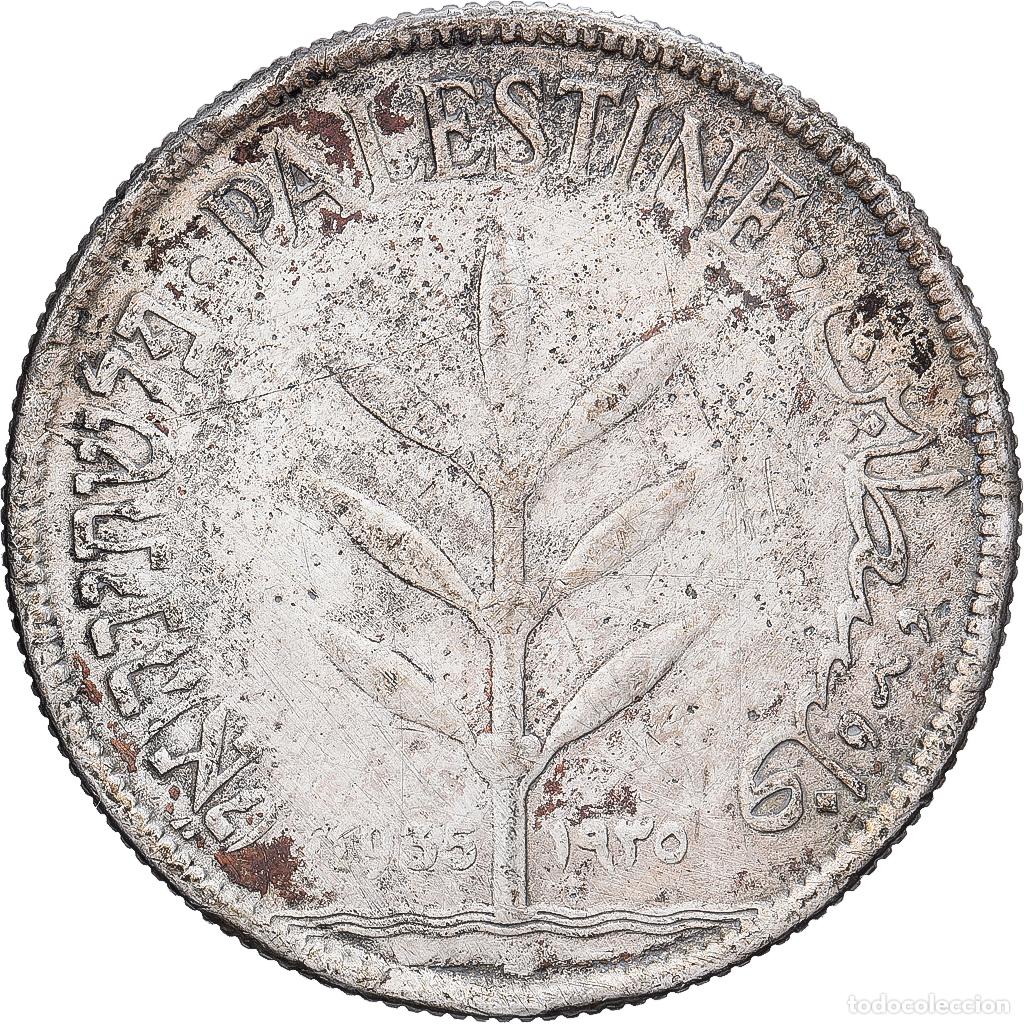 Monedas antiguas de Asia: [#1530095] Mandatory Palestine, PALESTINE, 100 Mils, 1935, British Royal Mint, Plata, BC+