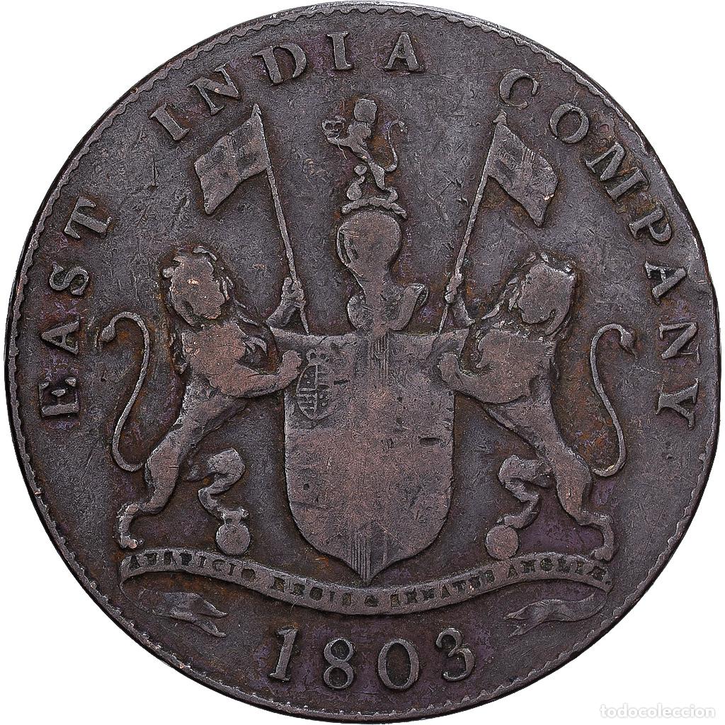 Monedas antiguas de Asia: [#1530115] India-Brit&aacute;nica, MADRAS PRESIDENCY, 20 Cash, 1803, Soho Mint, Cobre, MBC