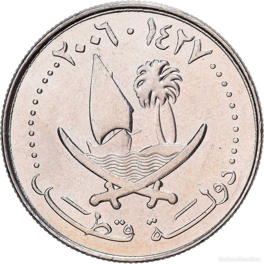 Monedas antiguas de Asia: [#1513175] Qatar, 25 Dirhams, 2006, MUNZE OSTERREICH, Cobre - n&iacute;quel, SC, KM:14
